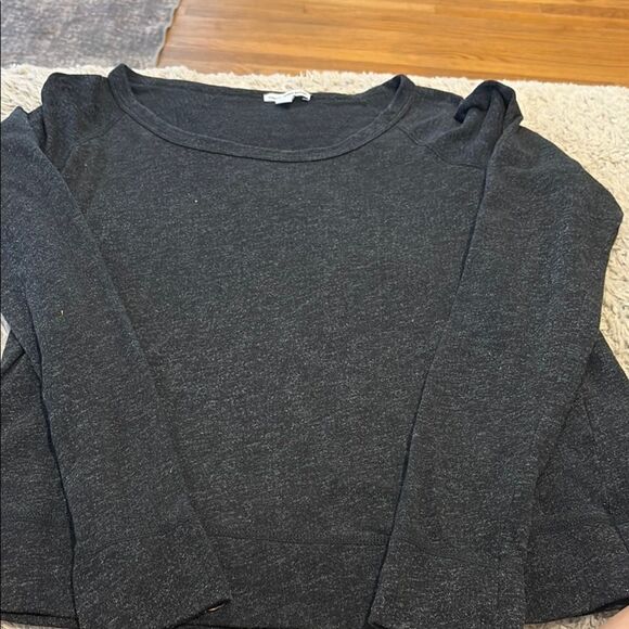 James Perse Dark Gray Long Sleeve Blouse - Picture 1 of 5